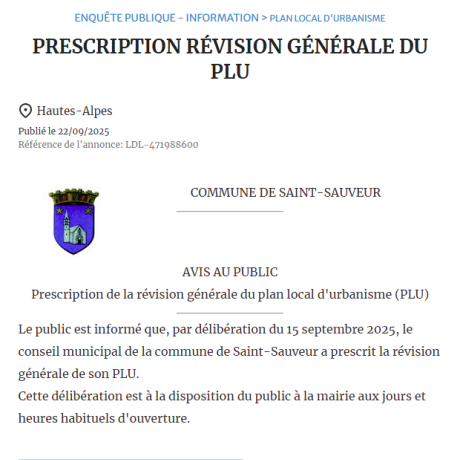 Annonce DL 2025 Annonce DL 2025